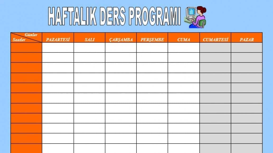 18.11.2024  TARİHİNDEN İTİBAREN  GEÇERLİ  YENİ DERS PROGRAMI 